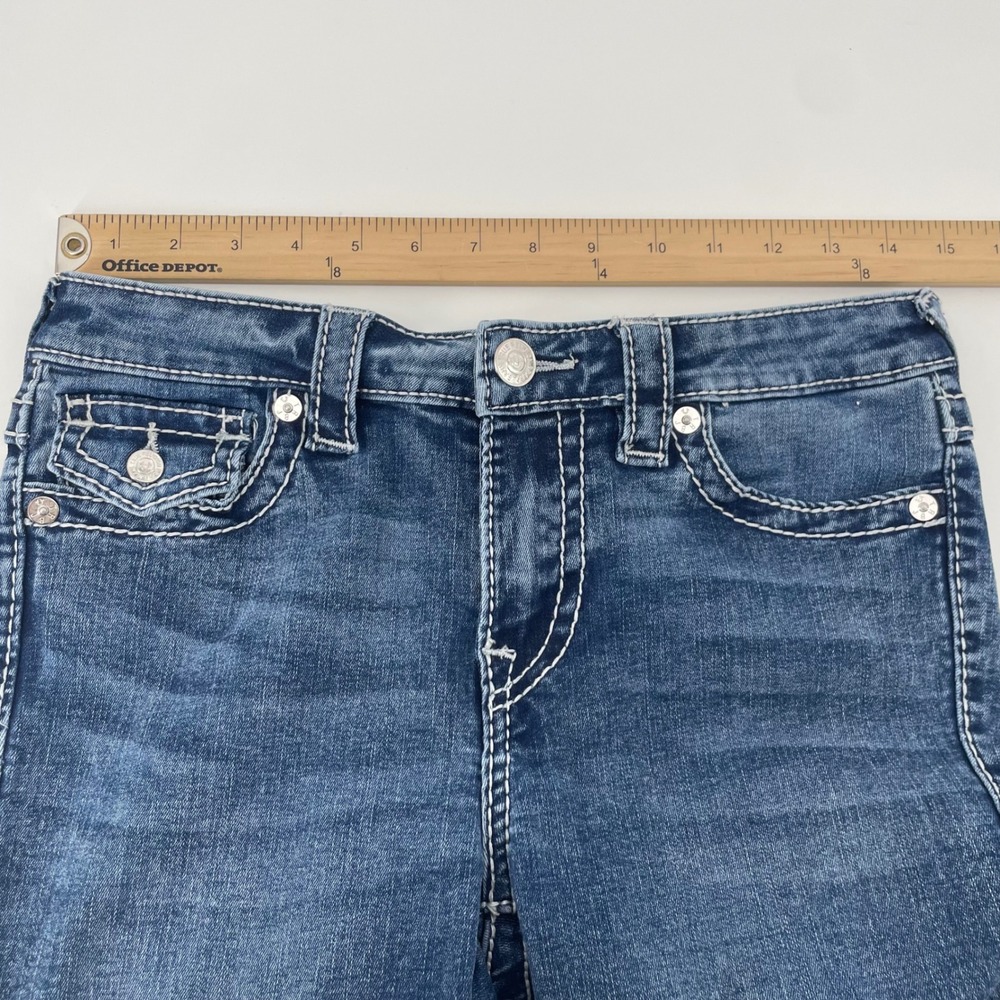 True Religion Jeans Women 27 Blue Becca Mid Rise Bootcut Horseshoe Flap Pocket - Picture 5 of 14